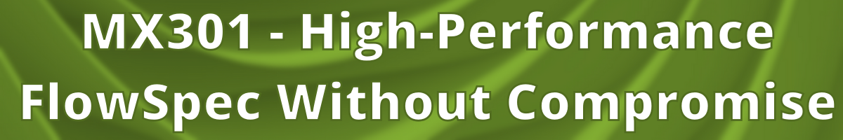 MX301 High-Performance FlowSpec Without Compromise